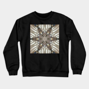 detailed and ornate art nouveau styled pattern in grey brown blue and beige Crewneck Sweatshirt